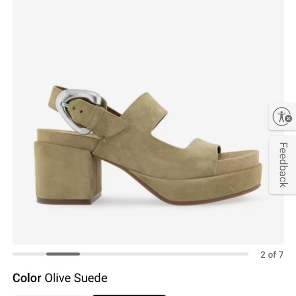 Olive Suede Aerosoles Clarkson Sandals in original box - Picture 3 of 9